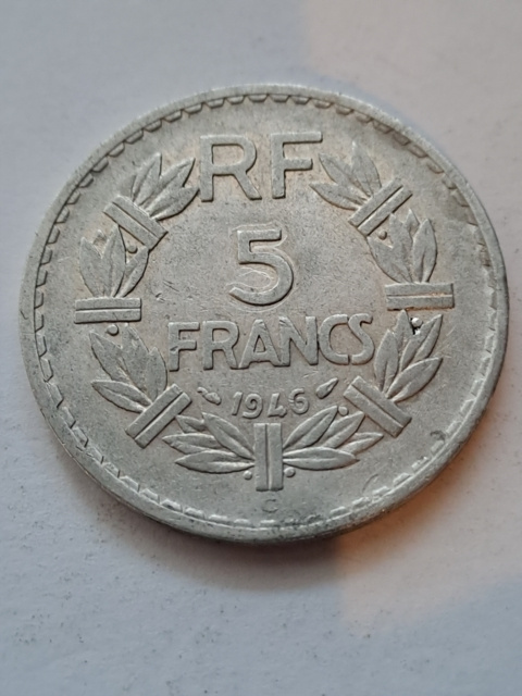 Francja 5 Franków 1946 r Francja 5 Franków 1946 r
