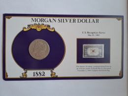 USA Dollar Morgan 1882 r O ze znaczkiem
