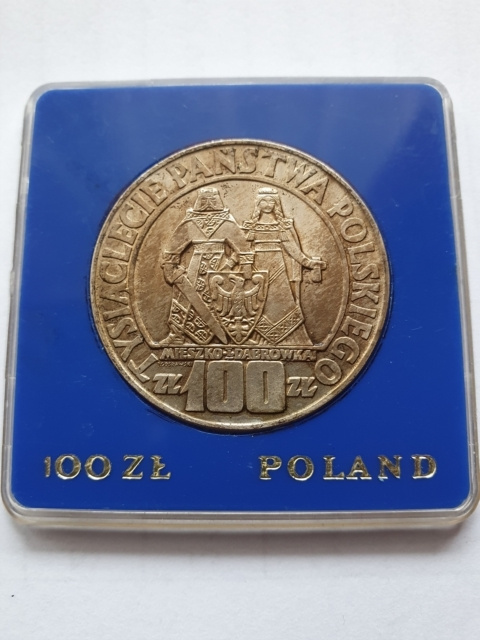 100 zł Mieszko i Dąbrówka 1966 r 100 zł Mieszko i Dąbrówka 1966 r