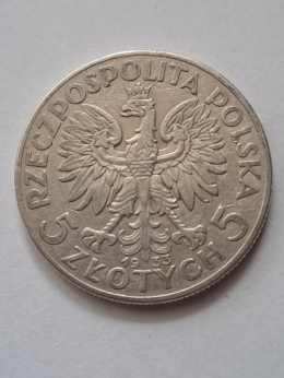 5 zł Głowa Kobiety 1933 r