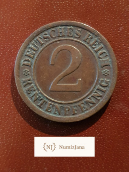 Niemcy 2 Pfennig 1923 r Litera A