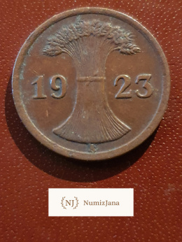 Niemcy 2 Pfennig 1923 r Litera A