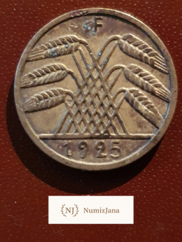 Niemcy 5 Pfennig 1925 F r