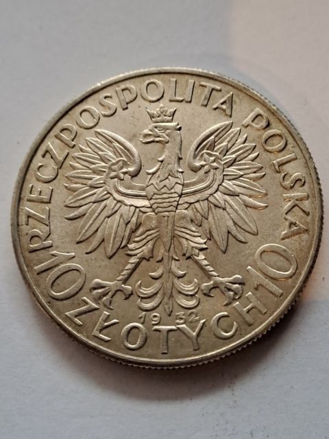 10 zł Głowa Kobiety 1932 r bez znaku 10 zł Głowa Kobiety 1932 r bez znaku