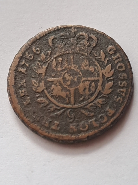 Trojak Koronny Stanisław August Poniatowski 1766 r Trojak Koronny Stanisław August Poniatowski 1766 r