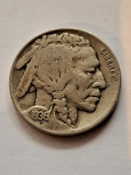 USA 5 Centów Buffalo 1936 r