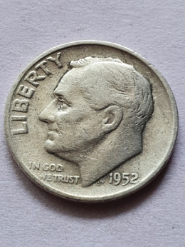 USA 10 Centów Roosevelt 1952 r D