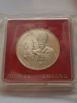 1000 zł Jan Paweł II 1982 r próba, zgrzewka bankowa