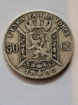 Belgia 50 Cent Leopold II 1899 r