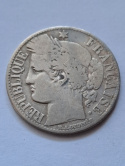 Francja 1 Frank Trzecia Republika 1872 r Francja 1 Frank Trzecia Republika 1872 r