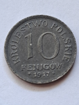 Królestwo Polskie 10 Fenigów 1917 r
