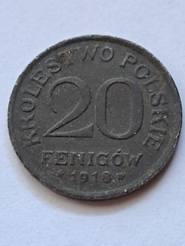 Królestwo Polskie 20 Fenigów 1918 r