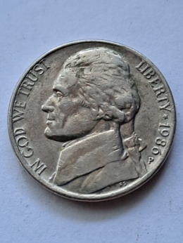 USA 5 Centów Jefferson 1986 r