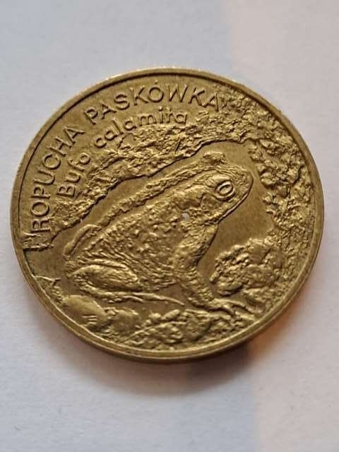 2 zł Ropucha Paskówka 1998 r 2 zł Ropucha Paskówka 1998 r