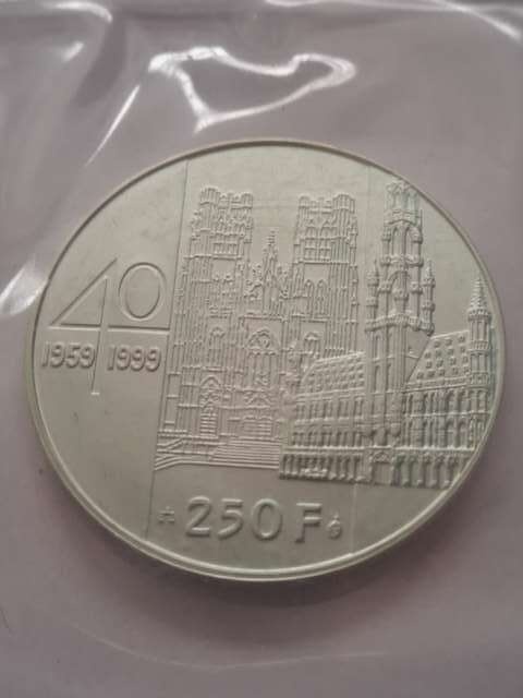 Belgia 250 Franków Albert II 1999 r Belgia 250 Franków Albert II 1999 r