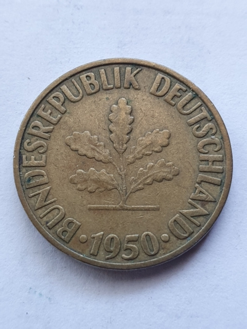 Niemcy 10 Pfennig 1950 r G Niemcy 10 Pfennig 1950 r G