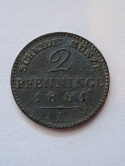 Niemcy 2 Pfennige 1864 r A Niemcy 2 Pfennige 1864 r A