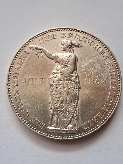 Niemcy Talar Frankfurt 1862 r Niemcy Talar Frankfurt 1862 r