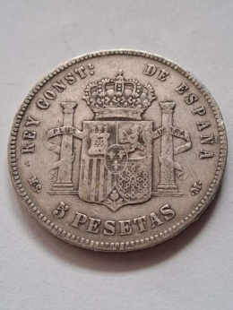 Hiszpania 5 Pesetas Alfonso XII 1895 r