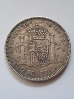 Hiszpania 5 Pesetas Alfonso XIII 1891 r