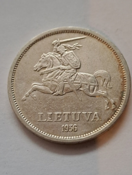 Litwa 5 Litai Pierwsza Republika 1936 r