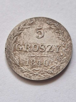 Królestwo Polskie 5 Groszy 1840 r MW