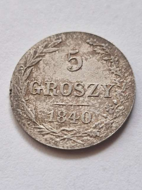 Królestwo Polskie 5 Groszy 1840 r MW Królestwo Polskie 5 Groszy 1840 r MW