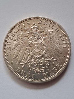 Niemcy 3 Marki Schaumburg Lippe 1911 r