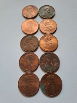 USA 1 cent Lot 10 szt różne lata