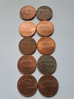 USA 1 cent Lot 10 szt różne lata