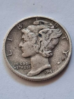 USA 10 Centów Mercury 1941 r D