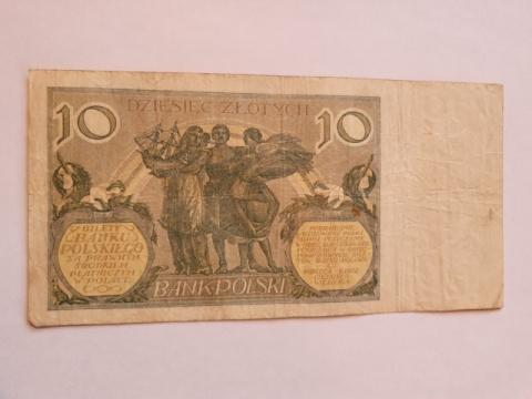 Banknot 10 zł 1929 r seria GX Banknot 10 zł 1929 r seria GX