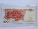 Banknot 100 zł Ludwik Waryński 1986 r seria RR Banknot 100 zł Ludwik Waryński 1986 r seria RR