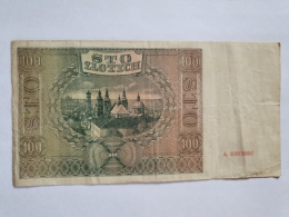 Banknot 100 złotych 1941 r seria A