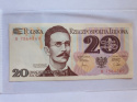 Banknot 20 zł Romuald Traugutt 1982 r seria B Banknot 20 zł Romuald Traugutt 1982 r seria B