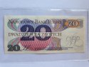 Banknot 20 zł Romuald Traugutt 1982 r seria W Banknot 20 zł Romuald Traugutt 1982 r seria W