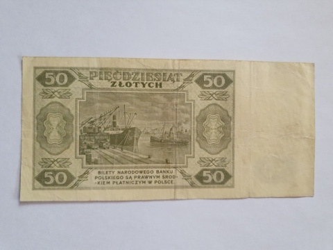 Banknot 50 zł 1948 r seria EN Banknot 50 zł 1948 r seria EN