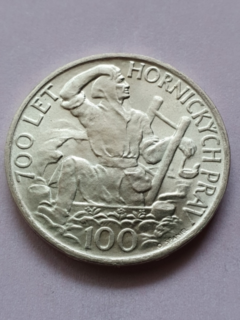Czechosłowacja 100 Koron Wydobycie Srebra 1949 r Czechosłowacja 100 Koron Wydobycie Srebra 1949 r