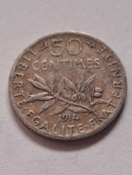 Francja 50 Centimes 1914 r