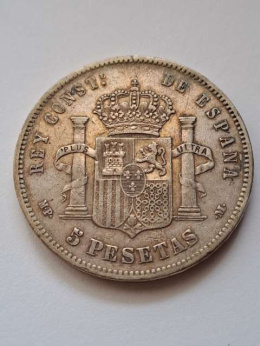 Hiszpania 5 Pesetas Alfonso XIII 1888 r
