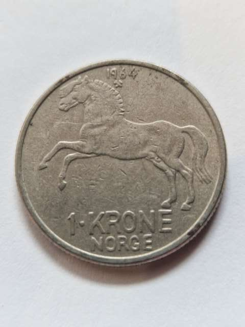 Norwegia 1 Korona 1964 r Norwegia 1 Korona 1964 r