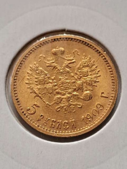 Rosja 5 Rubli Mikołaj II 1909 r