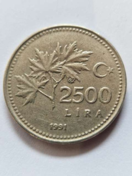 Turcja 2500 Lira 1991 r