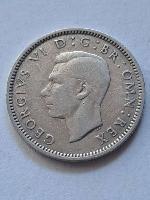 Wielka Brytania 6 Pensów Jerzy VI 1942 r Wielka Brytania 6 Pensów Jerzy VI 1942 r