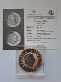 Australia 1 Dolar Kookaburra 2009 r