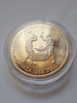 Kanada 1 Dolar Kuźnia Saint Maurice 1988 r