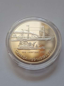 Kanada 1 Dolar Parowiec Frontenac 1991 r