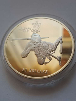Kanada 20 Dolarów Olimpiada Calgary Biathlon 1986 r