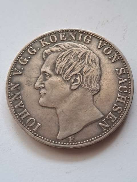 Niemcy 2 Talary Iohann Saksonia 1858 r Niemcy 2 Talary Iohann Saksonia 1858 r