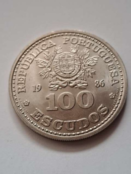 Portugalia 100 escudo Mundial Meksyk 1986 r